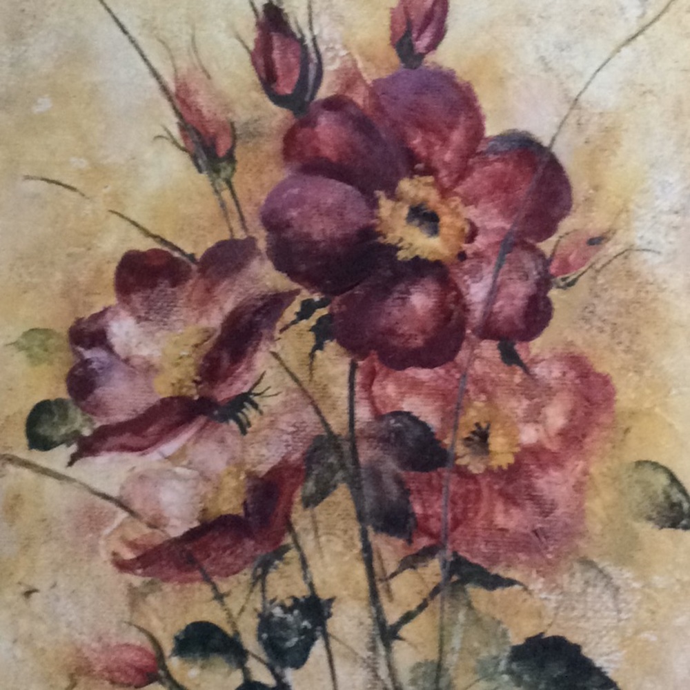 Framed Rambling Rose Print by Robert A. Henson